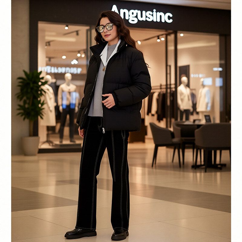 Women's Lightweight Long Sleeve Waterproof Foldable Puffer Jacket