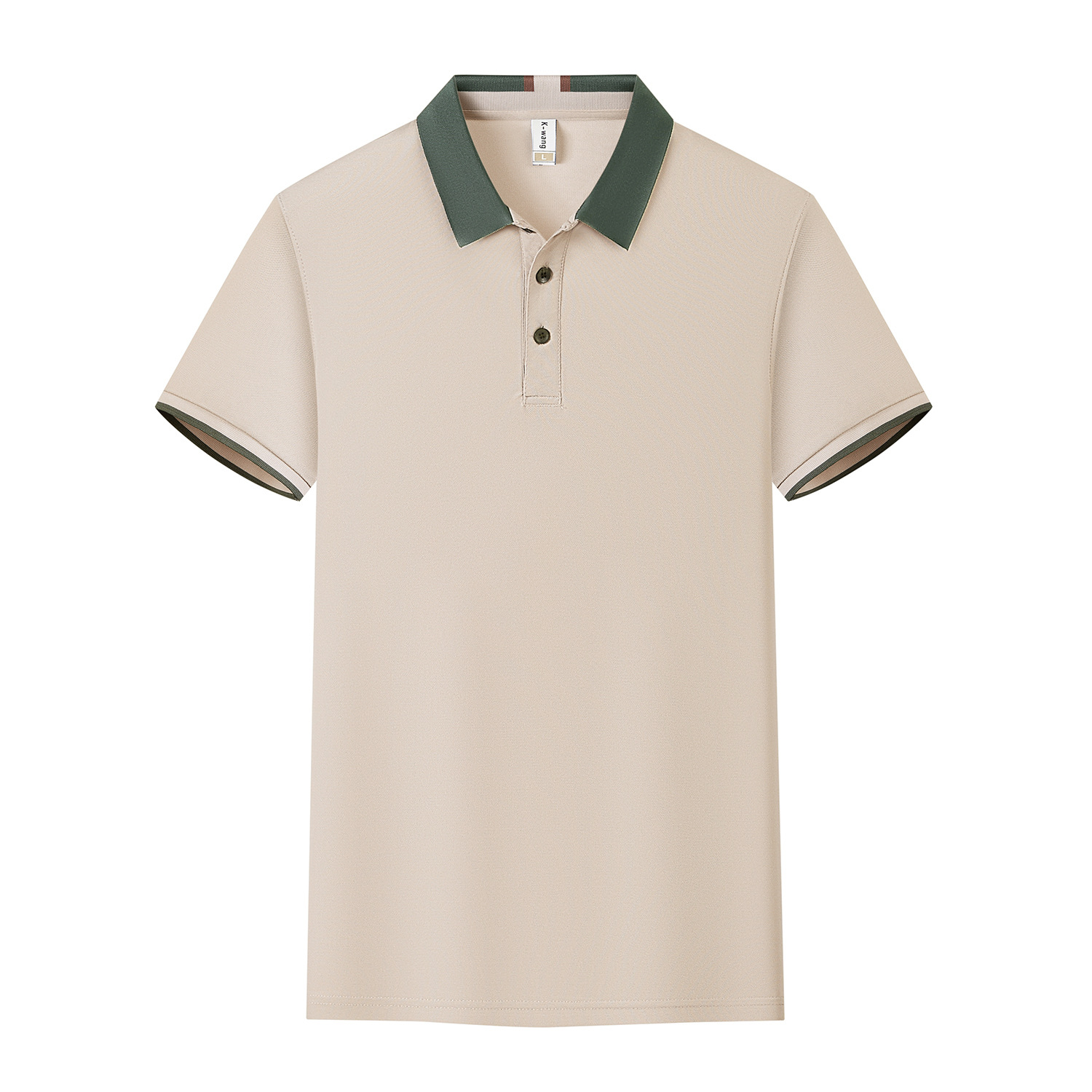 (datos de archivo en stock) 2025 primavera y verano nuevo 190 gramos 100% fibra de iones de hielo polo camiseta corta para hombres