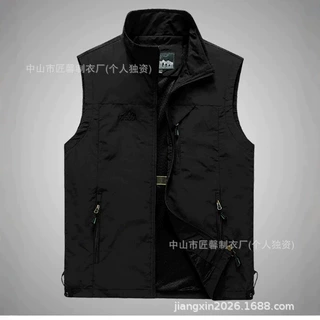 .工厂定制男款马甲 日系工装多口袋直筒冬季新款马甲来图来样定制