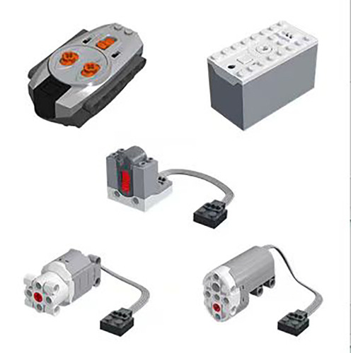 MOC Technology PF Accessories Brick Motor M Motor Battery Box Receiver Switch Train Motor Compatible with LEGO
