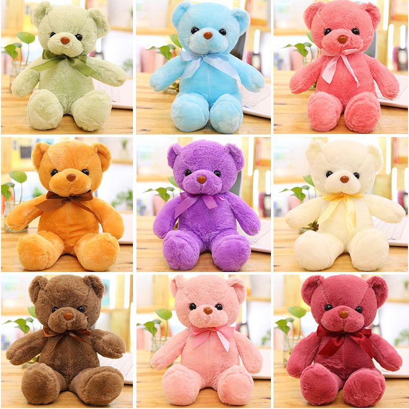 Muñeca de oso de agarre de 8 pulgadas, lanzamiento de boda, muñeca de peluche de oso de diez colores, muñeca de peluche de regalo