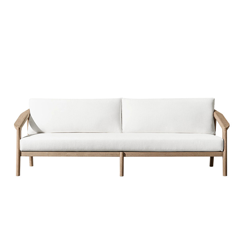 Sofá nórdico al aire libre mesa de té combinación terraza villa patio balcón al aire libre impermeable muebles de ocio protección solar teca