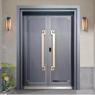✅ Cast Aluminum Villa Door Double Door Modern Entrance Door Double Door Rural Self-Built House Door Entrance Double Door Customization