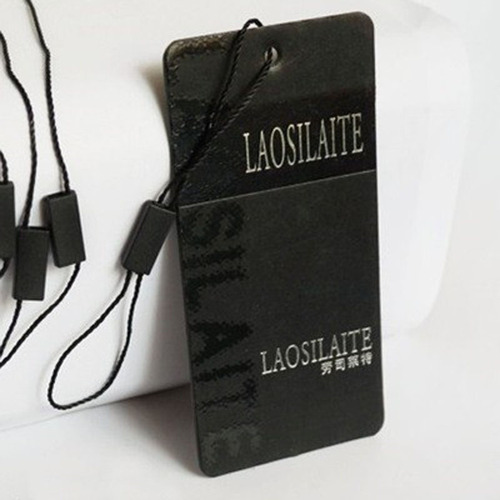 Blank double-insert hanging beads, universal tag rope, clothing tag hanging string, black and white high-end hanging beads