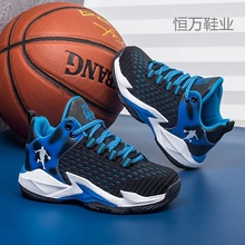 福建厂家品牌童鞋2022夏季新款男童篮球鞋韩版飞织透气儿童运动鞋