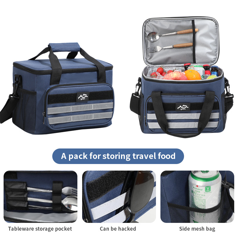 Transfronterizo amazónica portátil gran bolsa de hielo picnic camping alimentos frescos bolsa de hielo mochila bolsa de almuerzo bolsa de almuerzo