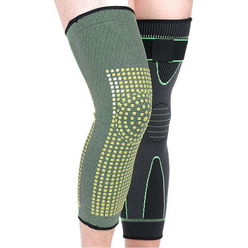 Strap Pressurized Long Wormwood Knee Pad Long Men's and Women's Sports Knitted Nylon Knee Pad Strap Sports Warm Knee Pad