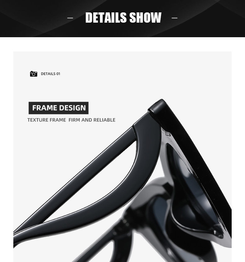 Solid Color Pattern Vacation Classic Style Solid Color PC UV400 Protection Tinted Lenses Cat Eye Full Frame Women's Sunglasses