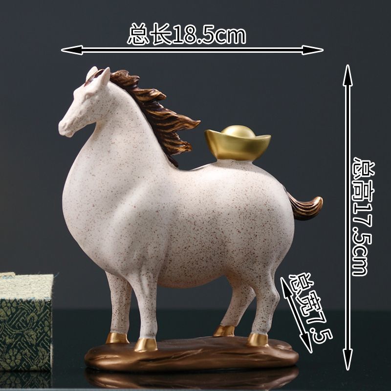 新しい中国風の馬の装飾品、リビングルーム、玄関ホール、ワインキャビネット、書斎、デスクトップ装飾、新築祝い、開店祝いのギフト、馬がすぐに完成します∑|undefined