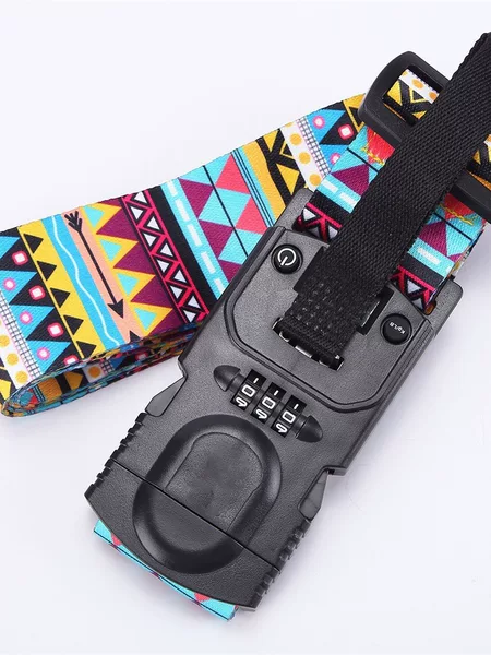 Weighted Password Luggage Strap, Polyester Plaid Trolley Case Packing Strap 220614 Cross-Border Strap