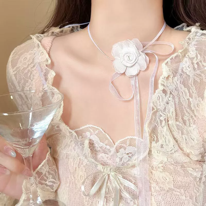 Горный чай с бантом, ожерелье, аксессуар, чокер, цепочка для ключей/сумки