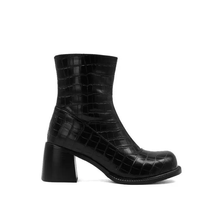 Ботильоны Martens, верх из экокожи с флисовой подкладкой, каблук 6,5 см, размеры 33–48