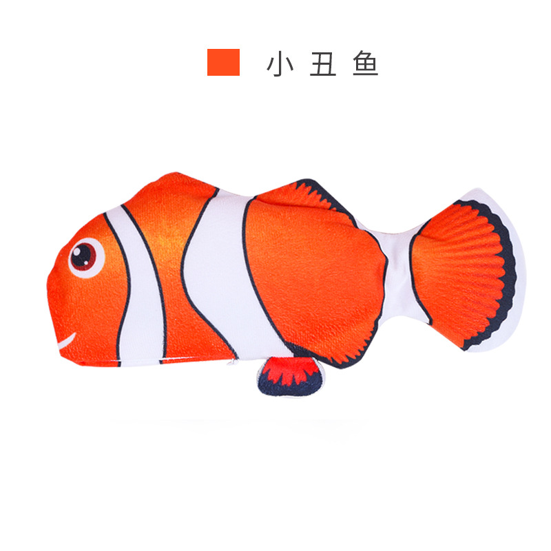Peces eléctricos transfronterizos simulación de juguete peces USB recargable salto peces payasos carpa gato juguete al por mayor