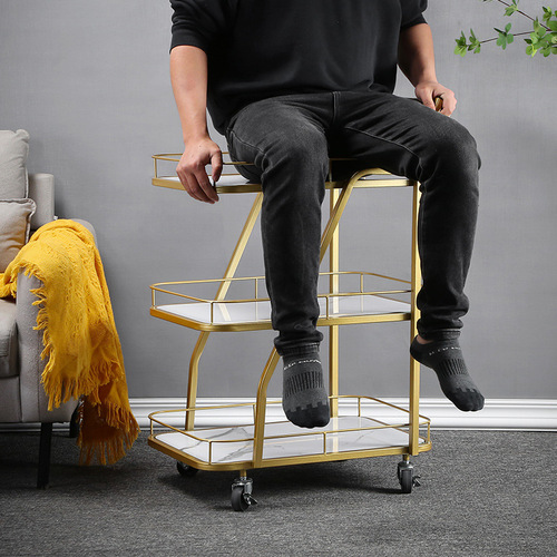 Restaurant handcart iron tea snack service cart 4S shop karaoke bar snack cart cake cart