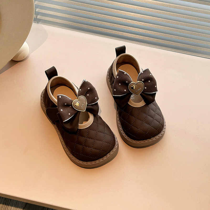 Zapatos de princesa bebé de niña primavera y otoño 2025, nuevos zapatos de cuero para niñas, niños, zapatos de frijol de frijol image 4