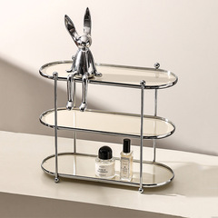 ins cream style desktop storage rack multi-layer light luxury home bathroom storage rack no punching storage good things wholesale