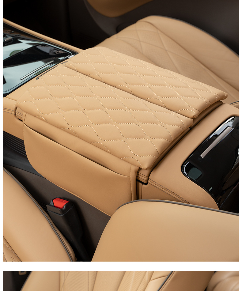 Suitable for Dengshi D9 armrest box protective leather cover central storage booster pad interior accessories decoration products