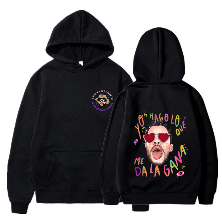Nuevos productos transfronterizos un verano sin ti bad bunny moda estampada para hombre suéter casual con capucha para mujer