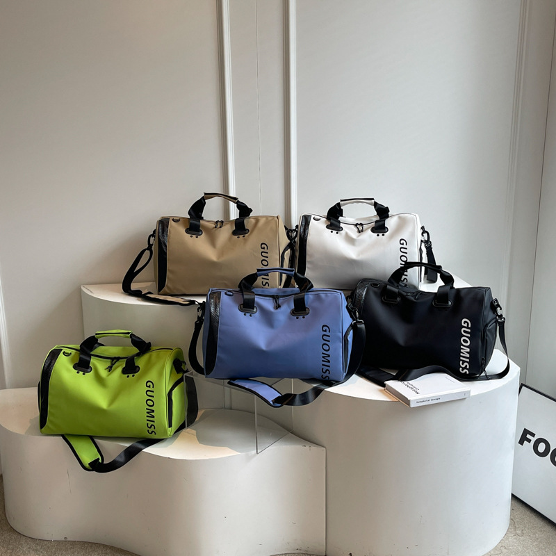 Nueva letra simple bolsa de equipaje para viajar bolsas de gran capacidad para hombres y mujeres bolsas de yoga deportivas