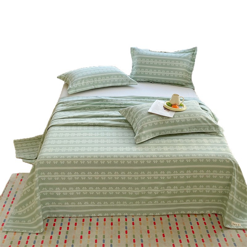 Sábanas de algodón de verano viejas sábanas de algodón y lino de estilo antiguo sábanas de colchón de dormitorio de estudiantes tres sábanas de dormitorio