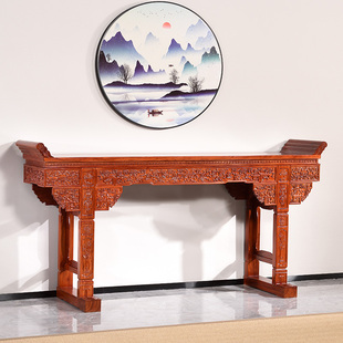 ♤ Mahogany Furniture, Burmese Rosewood Case, Large Fruit Rosewood Hall, Six-Piece Set, Ancestral Hall, Hedgehog Rosewood Hall