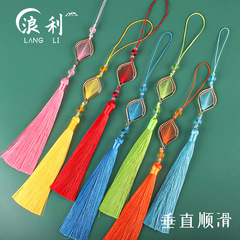 Gourmet Hanfu DIY Handmade Gold Branch and Jade Leaf High-end Exquisite Accessory Tassel