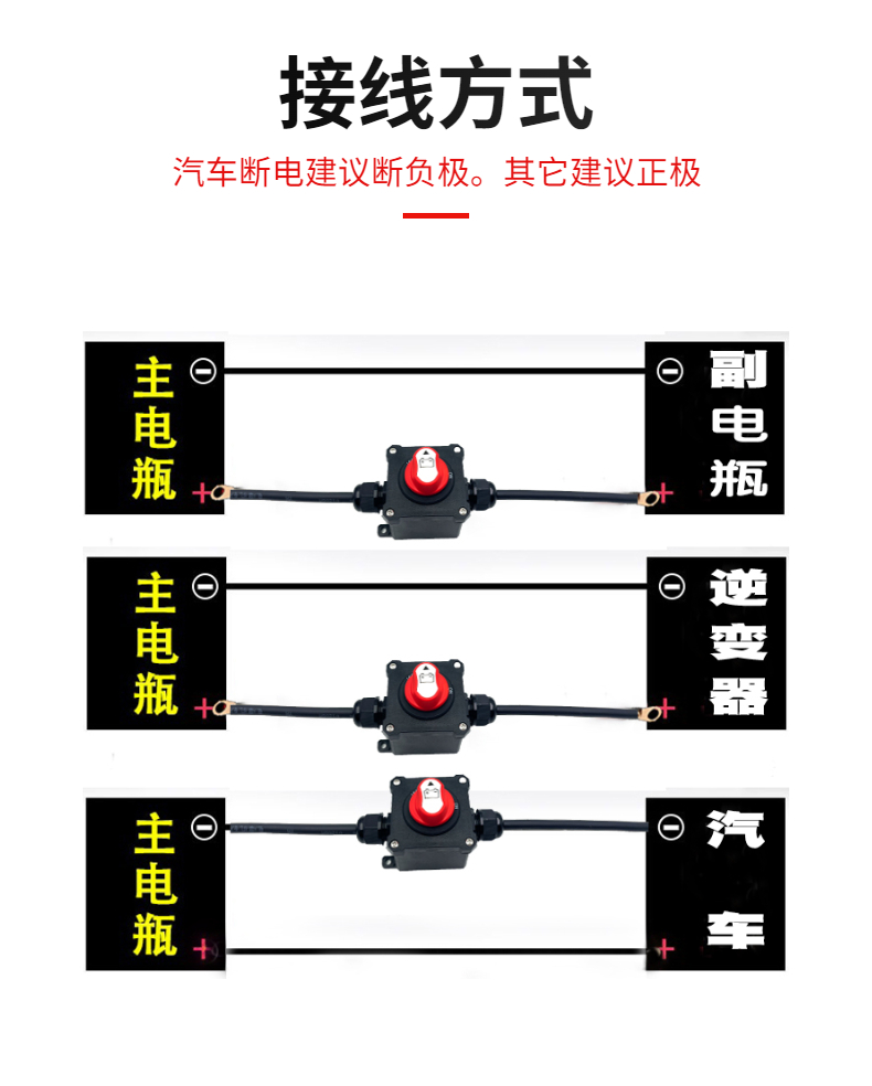 12V Car Battery Manual Power-Off Switch for Trucks, Cars, and Rvs to Prevent Power Leakage and Loss
