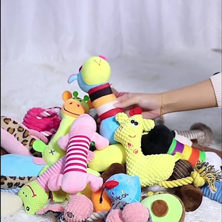 (2개) 새로운 애완동물 장난감, 소리 만들기, 봉제 밧줄, 강아지 장난감, 물림 방지, 지루함 해소, 강아지 훈련, 애완 동물 용품, 국경 간 도매