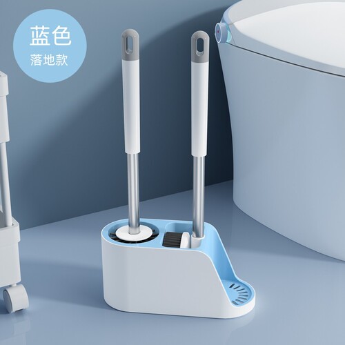 Toilet brush with no dead ends, household punch-free toilet brush, wall-mounted bathroom shelf cleaning set artifact