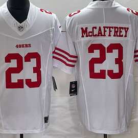 橄榄球San Francisco 49ers Christian McCaffrey49人队刺绣3代