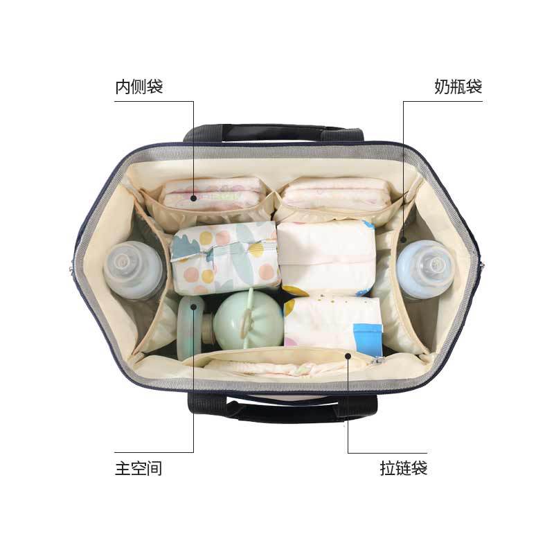 2025 Large-capacity Waterproof Mom Mi Bag, a lightweight and portable baby bag for young people to carry on the shoulder and crossbody when going out undefined