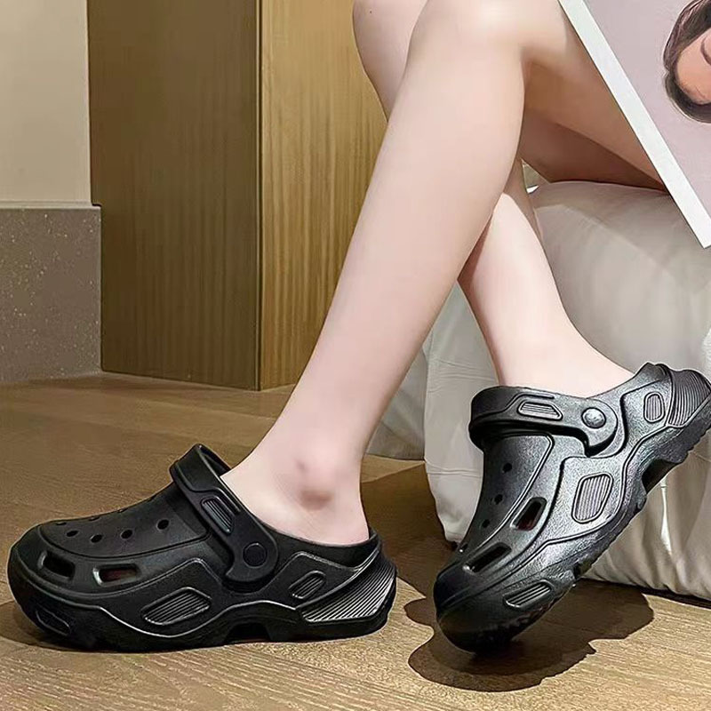 Men's Cave Shoes Fashionable Summer Beach Shoes EVA Shoe Slippers for Couple Slip-on ins Non-slip Outer Wear Sports Sandals