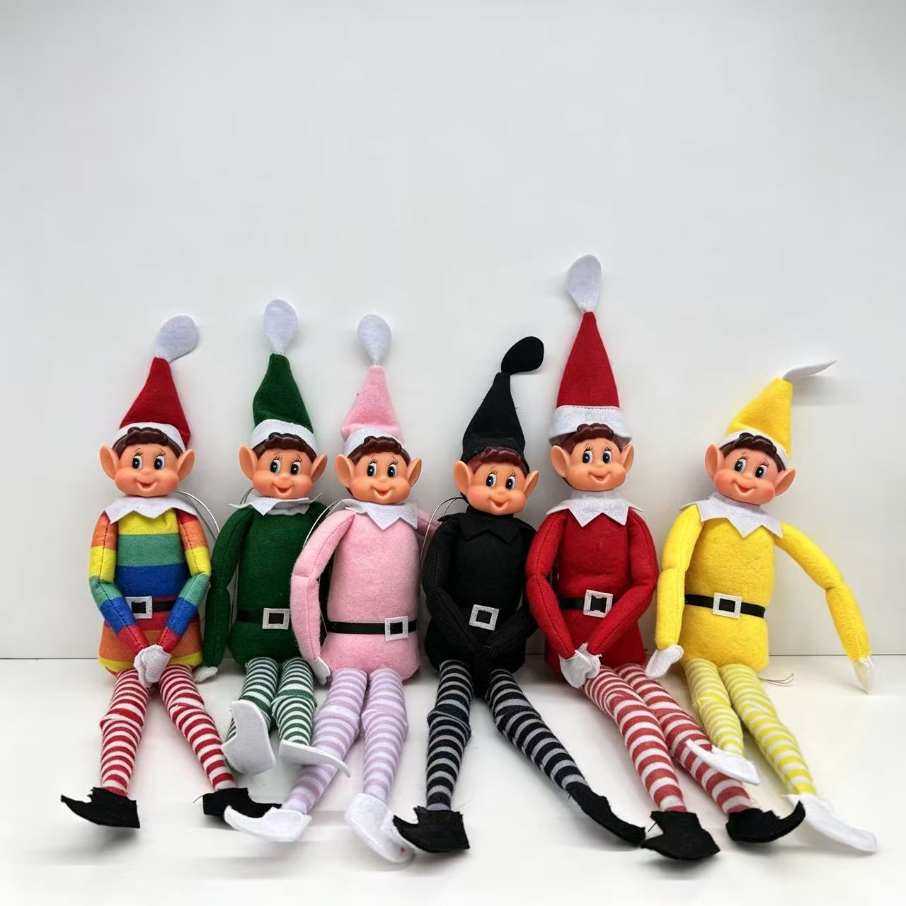 Cross-border dropshipping of elf dolls, Christmas bookshelf tree ornaments, decorative toys, vinyl-headed long-legged dolls