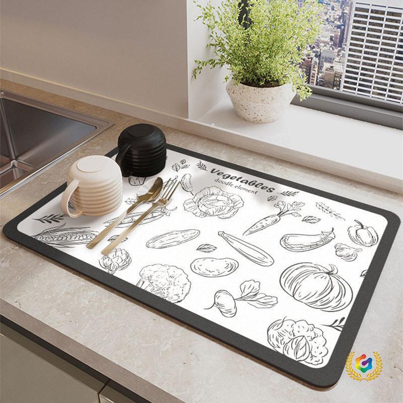 ✅ Kitchen countertop absorbent mat, soft diatomaceous earth draining mat, tableware drying mat, coaster, no-wash table mat, bar counter mat ✅ Kitchen countertop absorbent mat, soft diatomaceous earth draining mat, tableware drying mat, coaster, no-wash table mat, bar counter mat