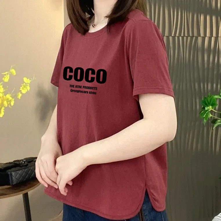 跨境外贸~高档短袖T恤女夏季新款宽松显瘦遮肚中年妈妈休闲上衣