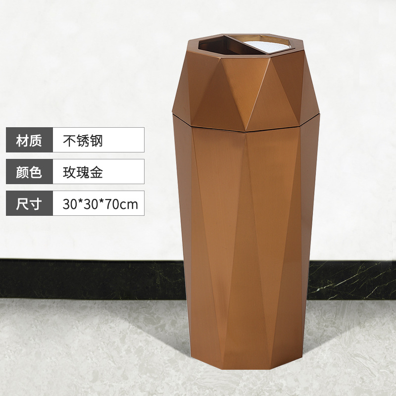 Acero inoxidable oro rosa-tamaño pequeño