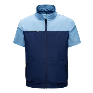 Factory direct Amazon fan suit work vest new summer thin short sleeve outdoor work cooling air conditioning suit