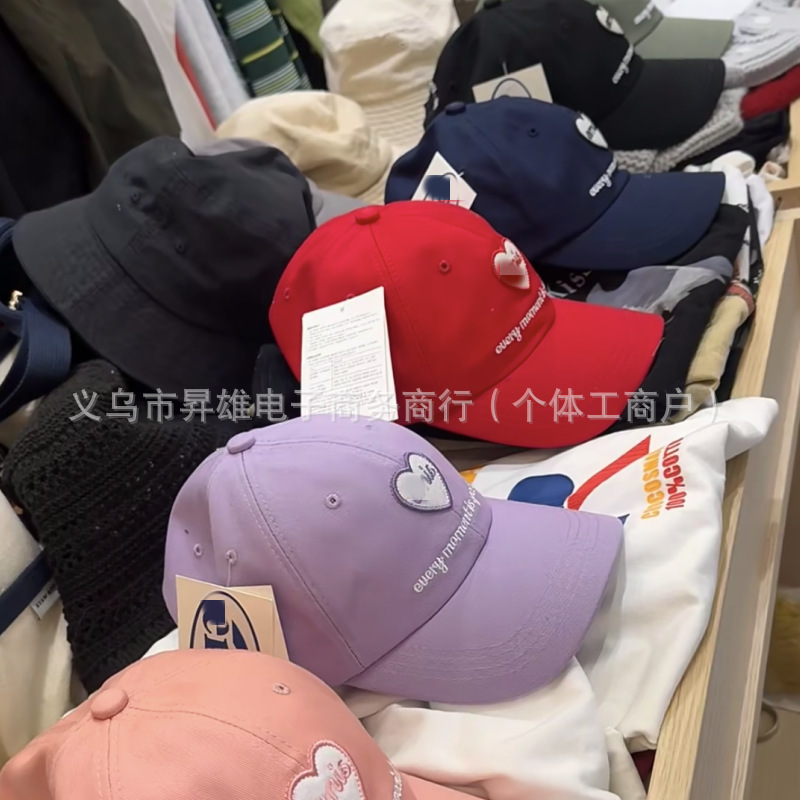 韓国エミス野球帽新しいラブハットニッチトレンディブランドカップルスタイルトレンディなワンピースドロップシッピングひさしキャップカジュアル|undefined