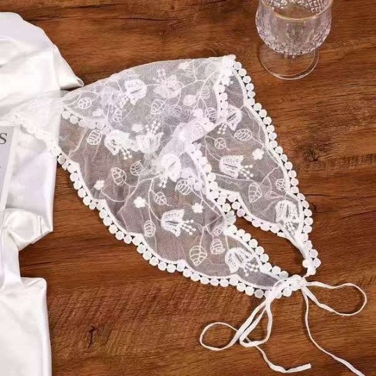 高級感のある女性用ターバン、田園風レース包頭三角タオル、フレンチデザインの帽子、おしゃれな雰囲気のヘアバンド|undefined