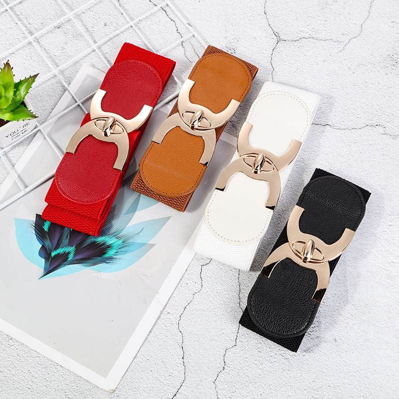 Elasticated Waist Seal Women's Decorative Wide Simple Waist Decoration All-match Belt Matching Dress Coat Down Jacket Waist