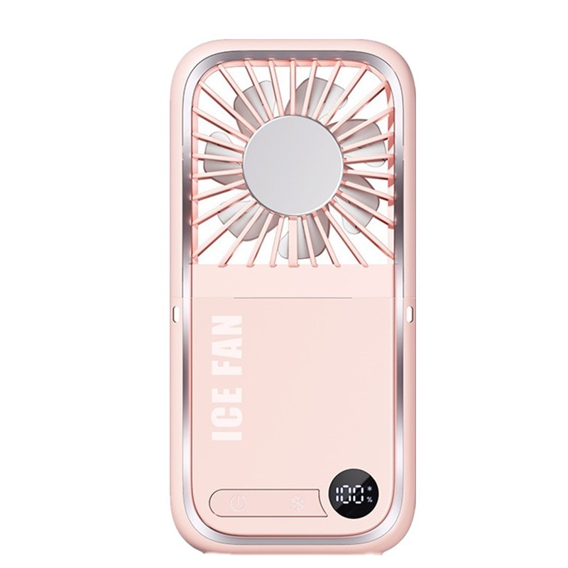 Mini Ventilador USB Portátil — Ventilador Plegable de Escritorio y Colgante al Cuello, Recargable