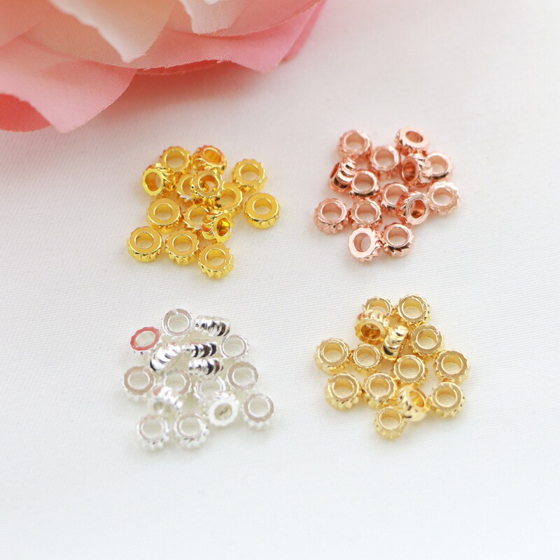 14K gold-wrapped accessories cut flower tire beads diy handmade jewelry Crescent gear beads spacer beads color-retaining spacer small gold beads 14K gold-wrapped accessories cut flower tire beads diy handmade jewelry Crescent gear beads spacer beads color-retaining spacer small gold beads