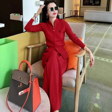 欧货成套穿搭春秋季新款女装高端时尚显瘦毛衣外套休闲套装女两件