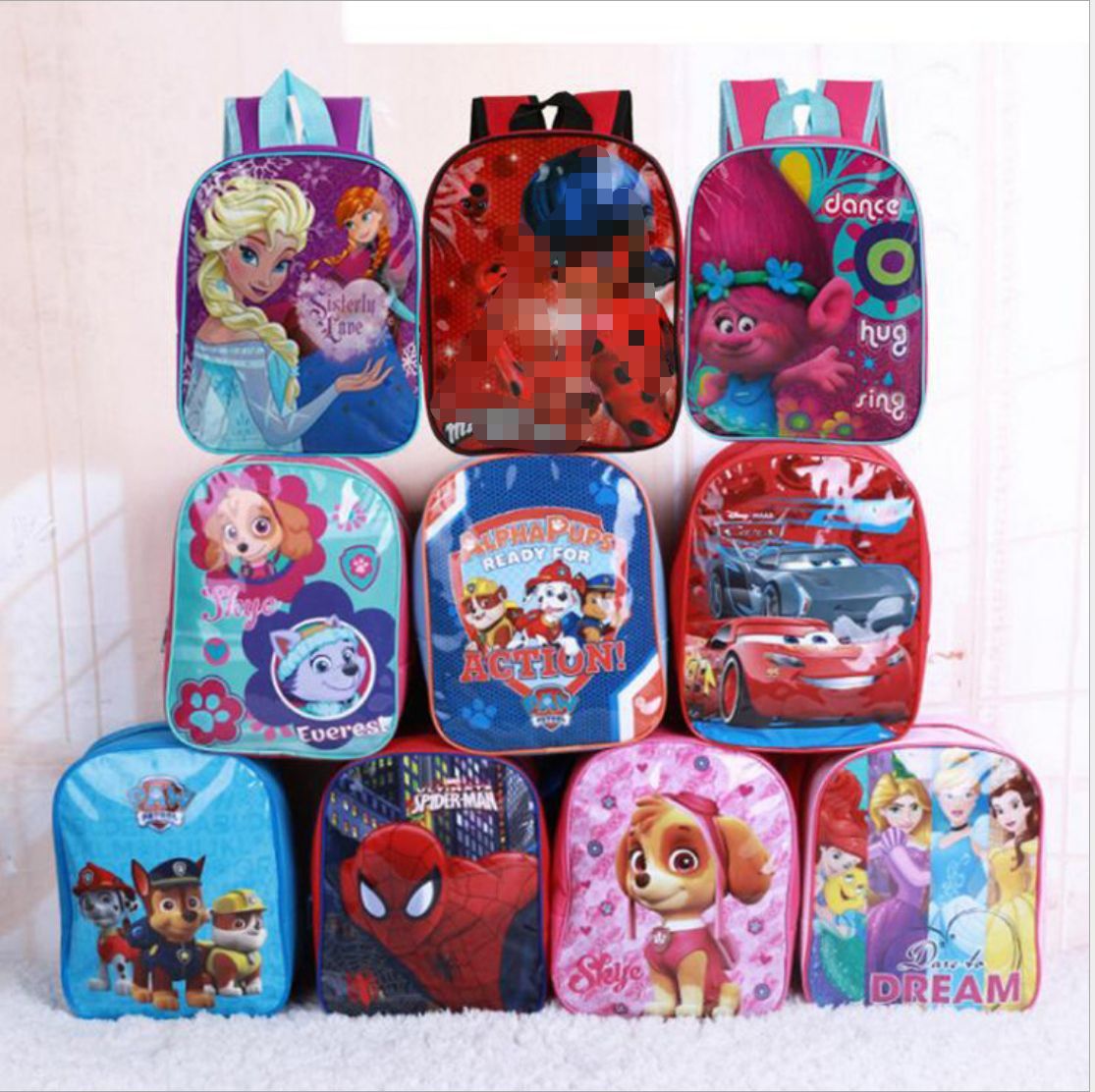 2021亚马逊专供卡通3-7岁小学生儿童书包双肩包