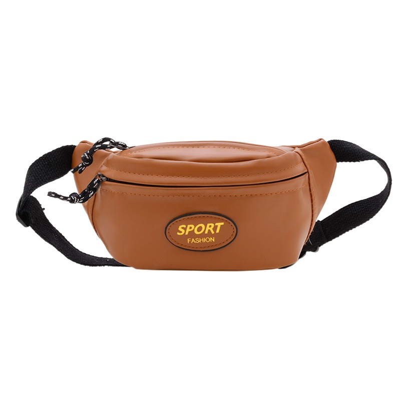 Nueva Bolsa Infantil de Cuero PU para Niños, Estilo Coreano, Bolsa de Pecho a la Moda, Monedero Moderno, Riñonera Infantil