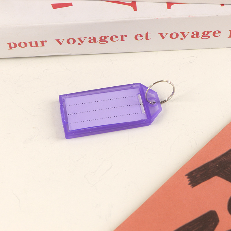 Claves de plástico PP de color plegable etiqueta de etiqueta de equipaje etiqueta de hotel número de etiqueta de marca llavero