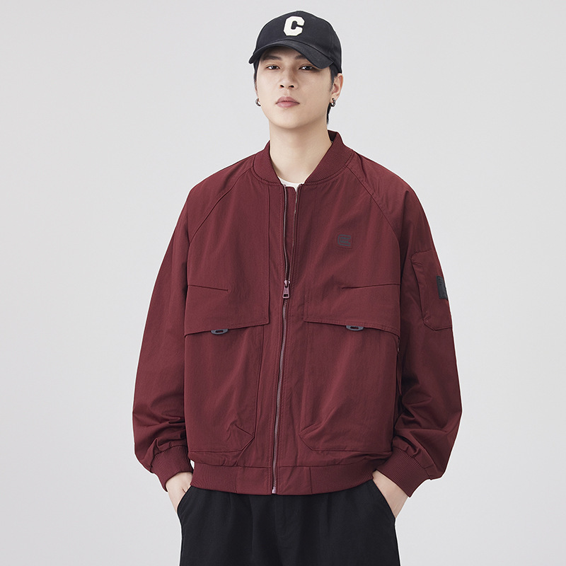 Pioneer Deconstructed American Retro Baseball Uniform Work Jacket Men's Autumn New Bomber Jacket Men Pioneer Deconstructed American Retro Baseball Uniform Work Jacket Men's Autumn New Bomber Jacket Men