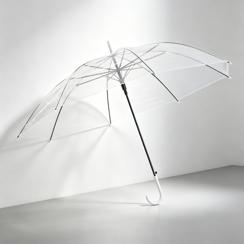 Transparent umbrella with long handle, disposable transparent umbrella, wholesale simple transparent umbrella, children's umbrella, advertising umbrella with logo Transparent umbrella with long handle, disposable transparent umbrella, wholesale simple transparent umbrella, children's umbrella, advertising umbrella with logo
