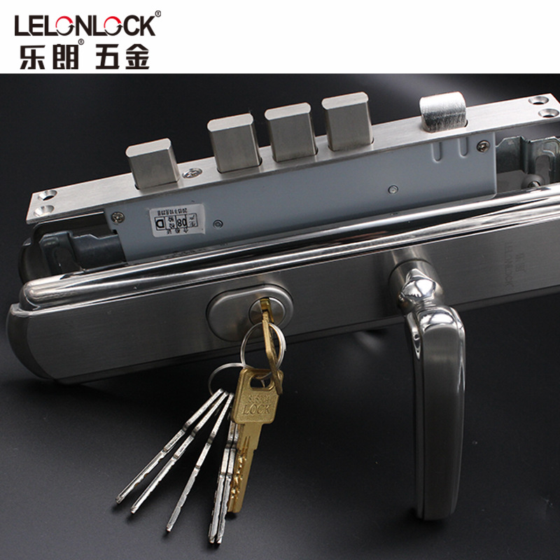 Acero inoxidable 304 bloqueo de panel de lujo cerradura de puerta antirrobo cerradura de madera europea cerradura de manija de puerta de entrada cerradura de mano