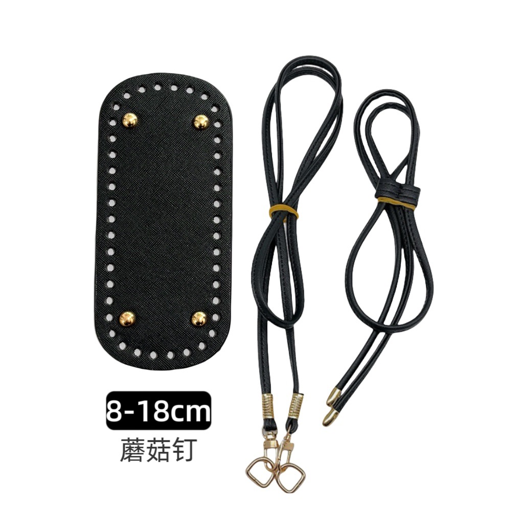 Set de 3 Piezas para Bolso Tipo Bucket: Base, Correa y Tirante – Accesorios para Tejer a Ganchillo, DIY